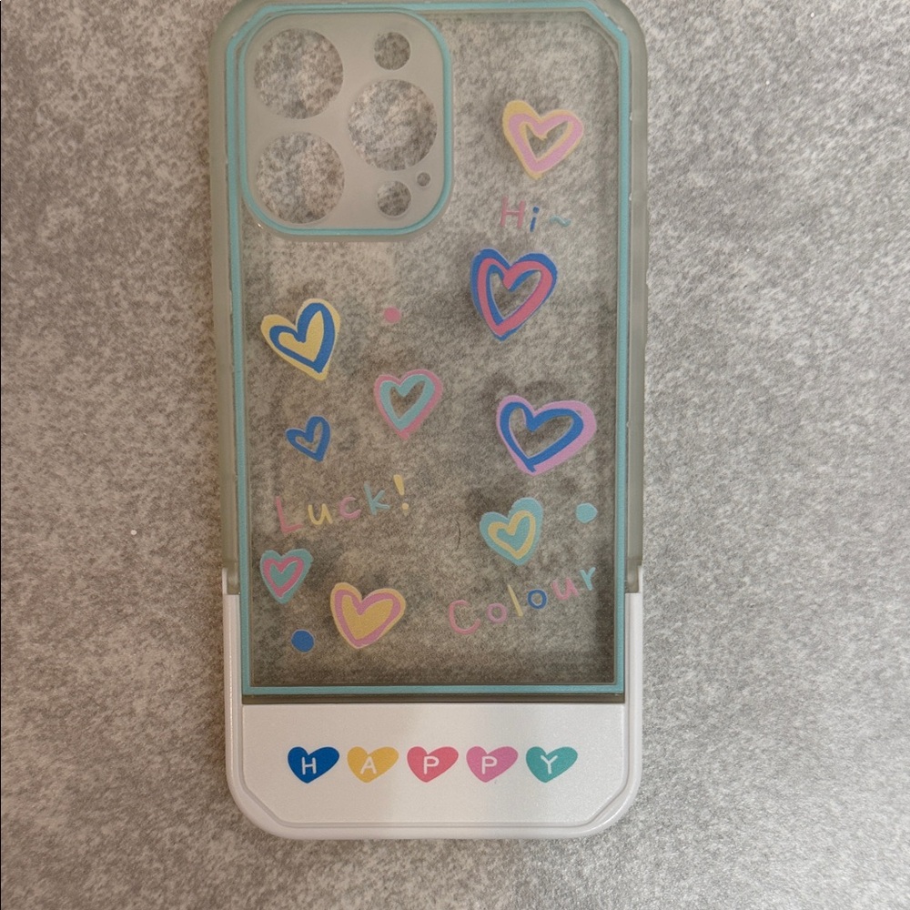 Colorful Heart Design Phone Case 14 pro max